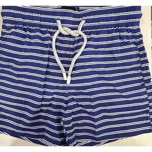NEW PIER ST. BARTH boys' swim short in blue horizontal striped